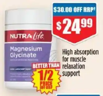 Chemist Warehouse NutraLife Magnesium Glycinate offer