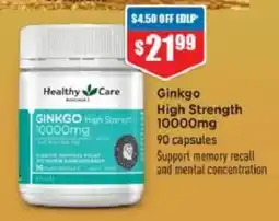 Chemist Warehouse Healthy Care Ginkgo High Strength offer