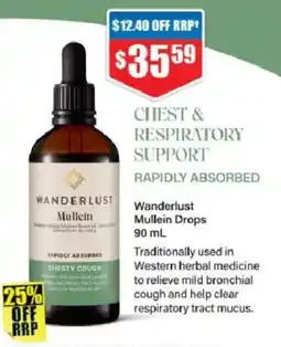 Chemist Warehouse Wanderlust Mullein Drops offer