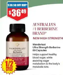 Chemist Warehouse Wanderlust Berberine offer