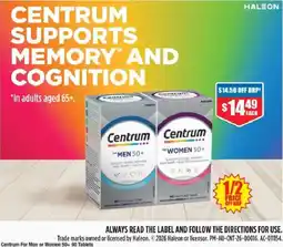 Chemist Warehouse Centrum For Men or Women 50+ offer