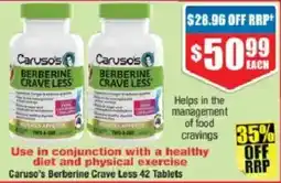 Chemist Warehouse Caruso's Berberine Crave Less offer