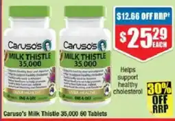 Chemist Warehouse Caruso's Milk Thistle 35,000 offer