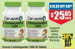 Chemist Warehouse Caruso's Ashwagandha 7500 offer