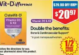 Chemist Warehouse OsteVit-D Vitamin D3 & K2 offer