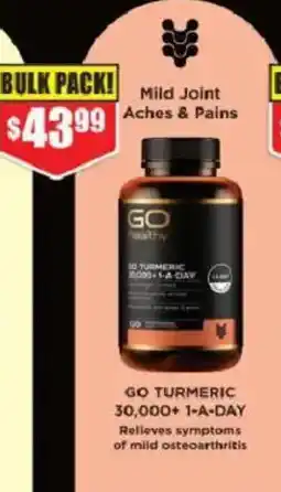 Chemist Warehouse GO Turmeric 30,000+ 1-A-DAY offer