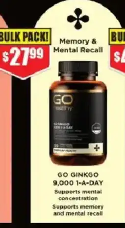 Chemist Warehouse GO Ginkgo 9,000 1-A-DAY offer