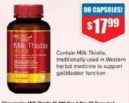Chemist Warehouse Microactive Milk Thistle 45000 offer