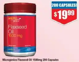 Chemist Warehouse Microgenics Flaxseed Oil offer