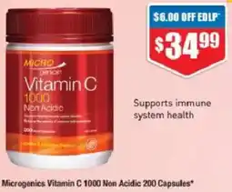 Chemist Warehouse Microgenics Vitamin C 1000 Non Acidic offer