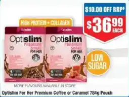 Chemist Warehouse Optislim For Her Premium Coffee or Caramel Pouch offer
