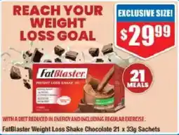 Chemist Warehouse FatBlaster Weight Loss Shake Chocolate offer