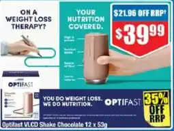 Chemist Warehouse Optifast VLCD Shake Chocolate offer