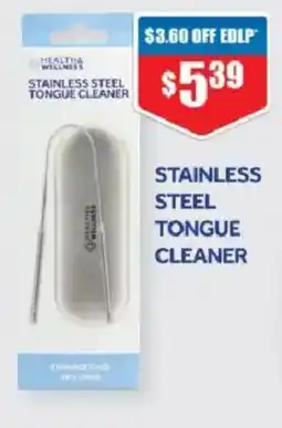 Chemist Warehouse Health & Wellness Stainless Steel Tongue Cleaner offer
