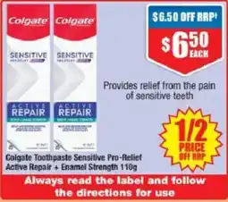 Chemist Warehouse Colgate Toothpaste Sensitive Pro-Relief Active Repair + Enamel Strength offer