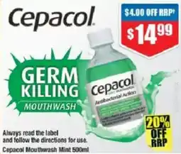 Chemist Warehouse Cepacol Mouthwash Mint offer