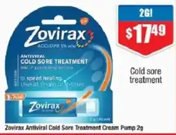 Chemist Warehouse Zovirax Antiviral Cold Sore Treatment Cream offer
