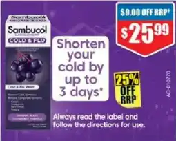 Chemist Warehouse Sambucol Cold & Flu offer