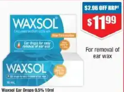 Chemist Warehouse Waxsol Ear Drops offer