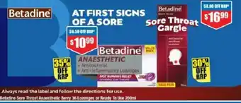Chemist Warehouse Betadine Sore Throat Gargle offer