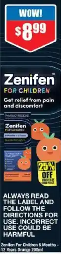 Chemist Warehouse Zenifen for Children offer