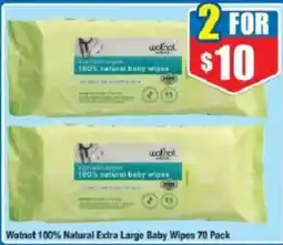 Chemist Warehouse Wolnot 100% Natural Extra Large Baby Wipes offer