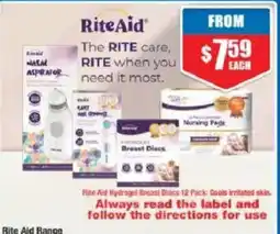 Chemist Warehouse Rite Aid Hydrogel Breast Discs offer