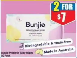 Chemist Warehouse Bunjie Probiotic Baby Wipes offer