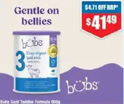 Chemist Warehouse Bubs Goat Toddler Formula offer