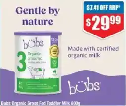 Chemist Warehouse Bubs Organic Grass Fed Toddler Milk offer