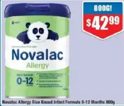 Chemist Warehouse Novalac Allergy Rice Based Infant Formula offer