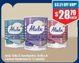 Chemist Warehouse Alula Colic & Constipation, Reflux & Lactose Intolerance offer
