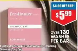 Chemist Warehouse Freshwater Farm Australia Rosewater Cleansing Shampoo Bar offer