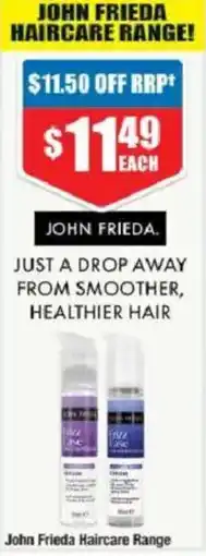 Chemist Warehouse John Frieda Haircare Range offer
