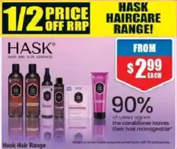 Chemist Warehouse Hask Haircare Range offer