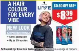 Chemist Warehouse Schwarzkopf Live Hair Colour offer