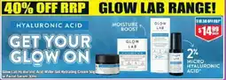 Chemist Warehouse Glow Lab Hyaluronic Acid Water Gel Hydrating Cream or Facial Serum offer