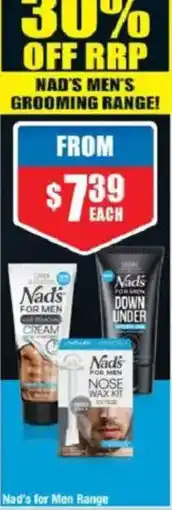Chemist Warehouse Nads for Men Grooming Range offer