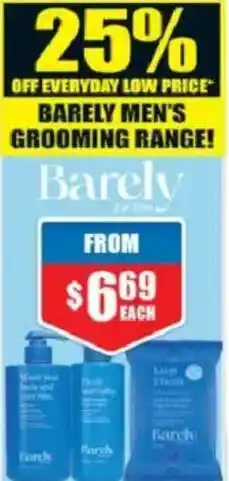 Chemist Warehouse Barely Men's Grooming Range offer