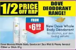 Chemist Warehouse Dove Women Whole Body Deodorant offer