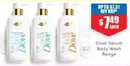 Chemist Warehouse Dove Serum Body Wash Range offer