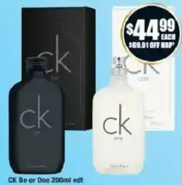 Chemist Warehouse CK Be or One 200ml edt offer