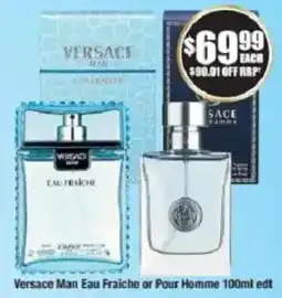 Chemist Warehouse Versace Man Eau Fraiche or Pour Homme 100ml edt offer
