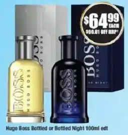 Chemist Warehouse Hugo Boss Bottled or Bottled Night 100ml edt offer