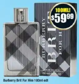 Chemist Warehouse Burberry Brit For Him 100ml edt offer