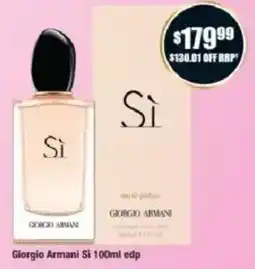 Chemist Warehouse Giorgio Armani Si eau de parfum offer