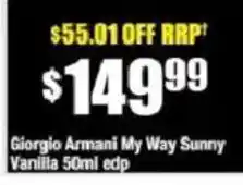 Chemist Warehouse Giorgio Armani My Way Sunny Vanilla 50ml edp offer