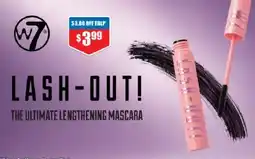 Chemist Warehouse w7 Lash-Out! The Ultimate Lengthening Mascara offer