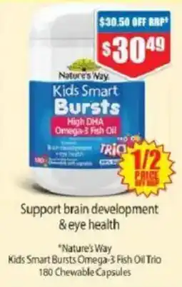 Chemist Warehouse Nature's Way Kids Smart Bursts Omega-3 Fish Oil Trio offer