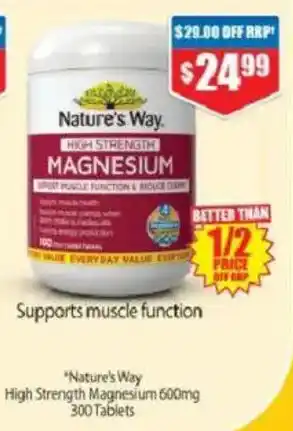 Chemist Warehouse Nature's Way High Strength Magnesium offer